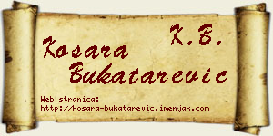 Kosara Bukatarević vizit kartica